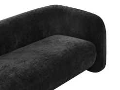 Divano 3 posti LEIREN Ciniglia Nero