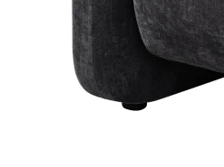 Divano 3 posti LEIREN Ciniglia Nero