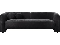 Divano 3 posti LEIREN Ciniglia Nero