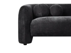 Divano 3 posti LEIREN Ciniglia Nero