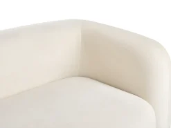 Divano 3 posti LEIREN Velluto Bianco sporco