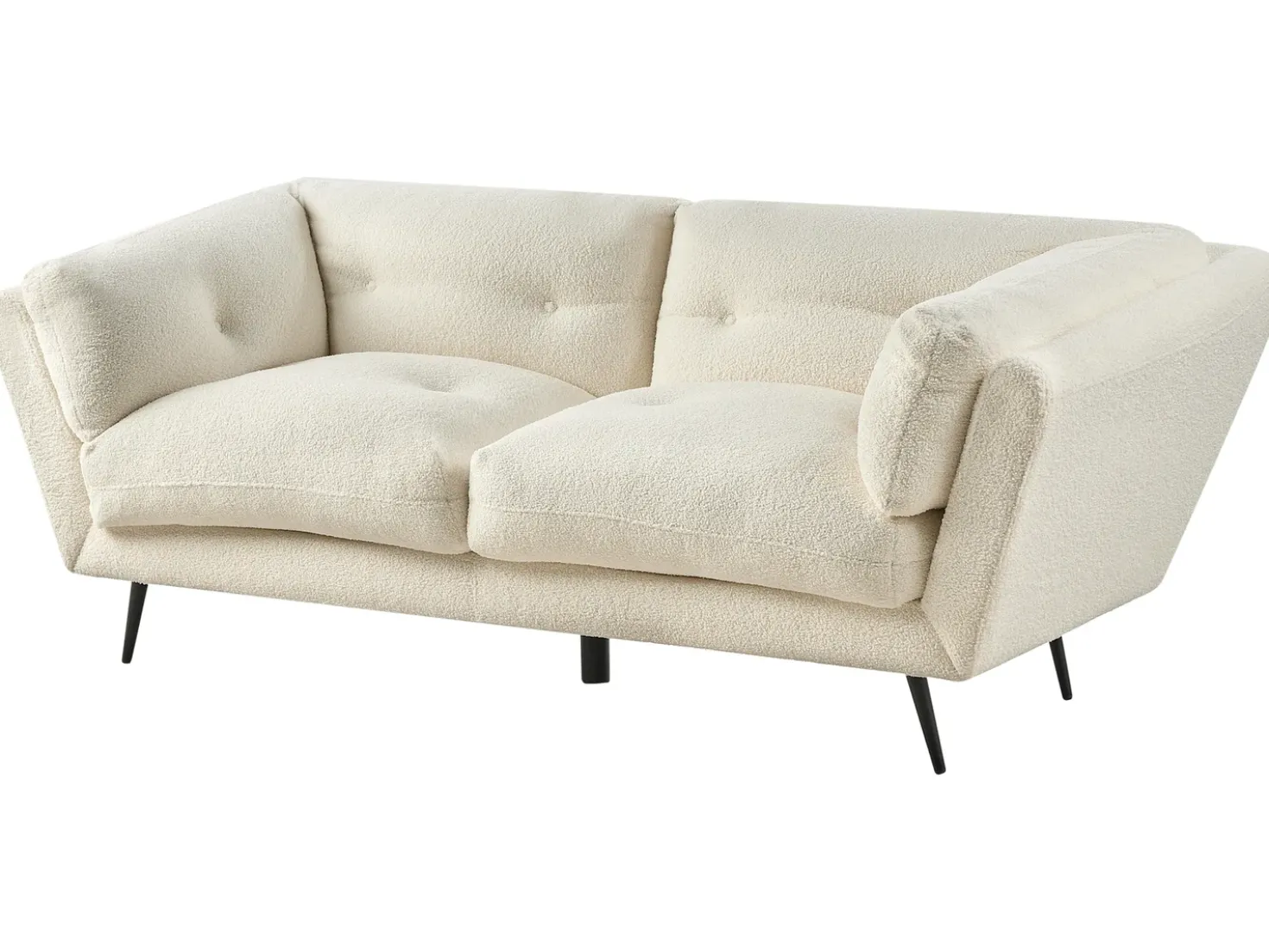 Divano 3 posti LENVIK Bouclé Bianco