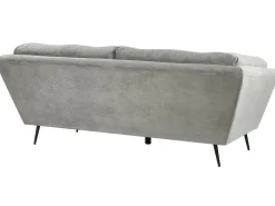 Divano 3 posti LENVIK Velluto Grigio