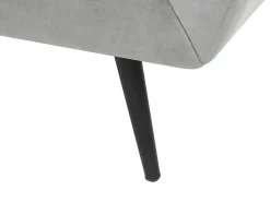 Divano 3 posti LENVIK Velluto Grigio