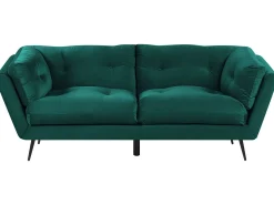 Divano 3 posti LENVIK Velluto Verde smeraldo