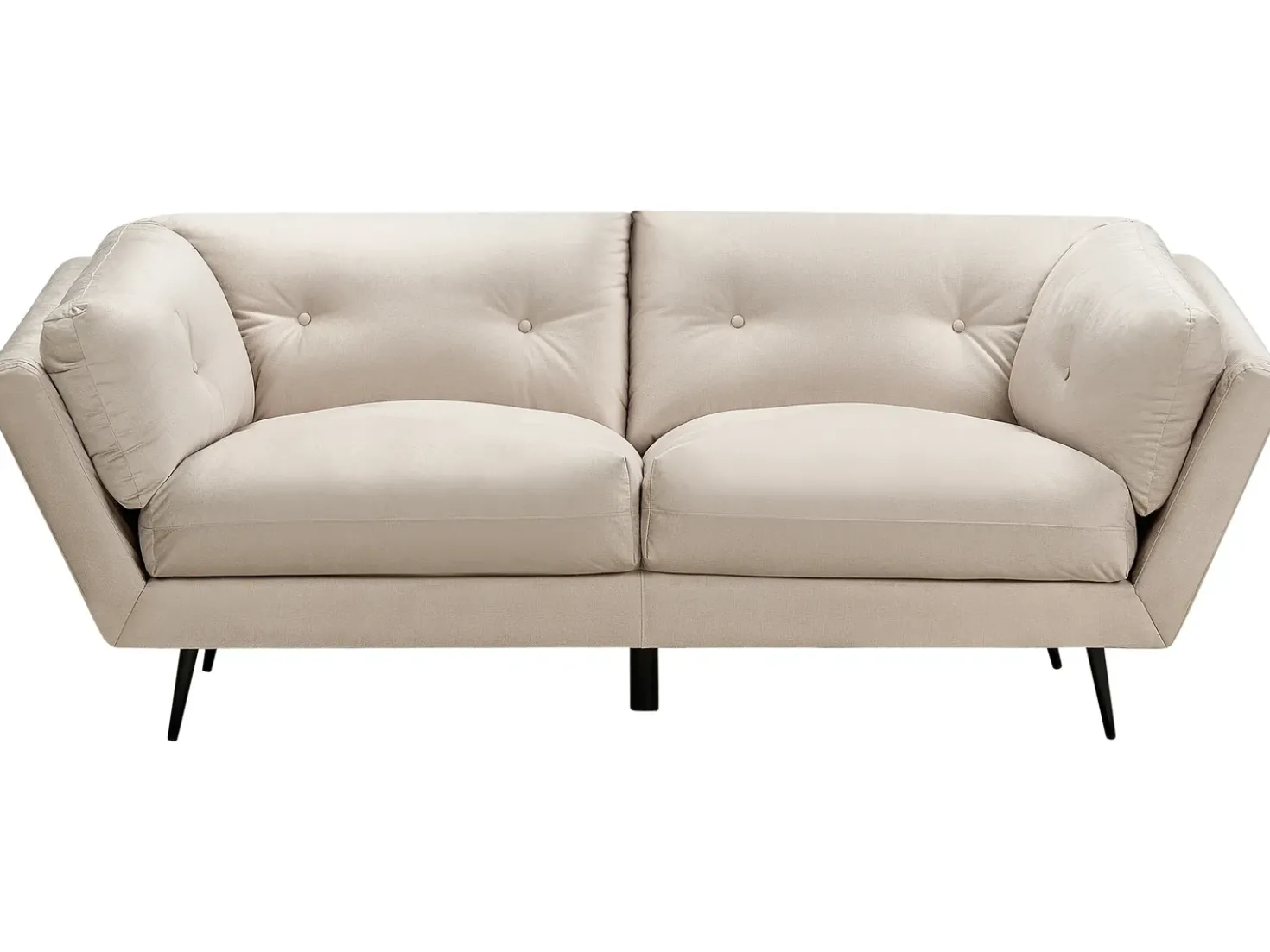 Divano 3 posti LENVIK Velluto Beige