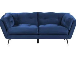 Divano 3 posti LENVIK Velluto Blu marino