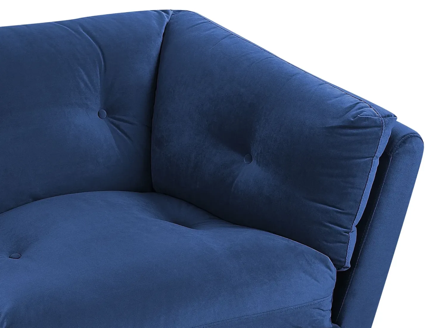 Divano 3 posti LENVIK Velluto Blu marino