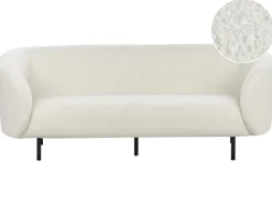 Divano 3 posti LOEN Bouclé Bianco