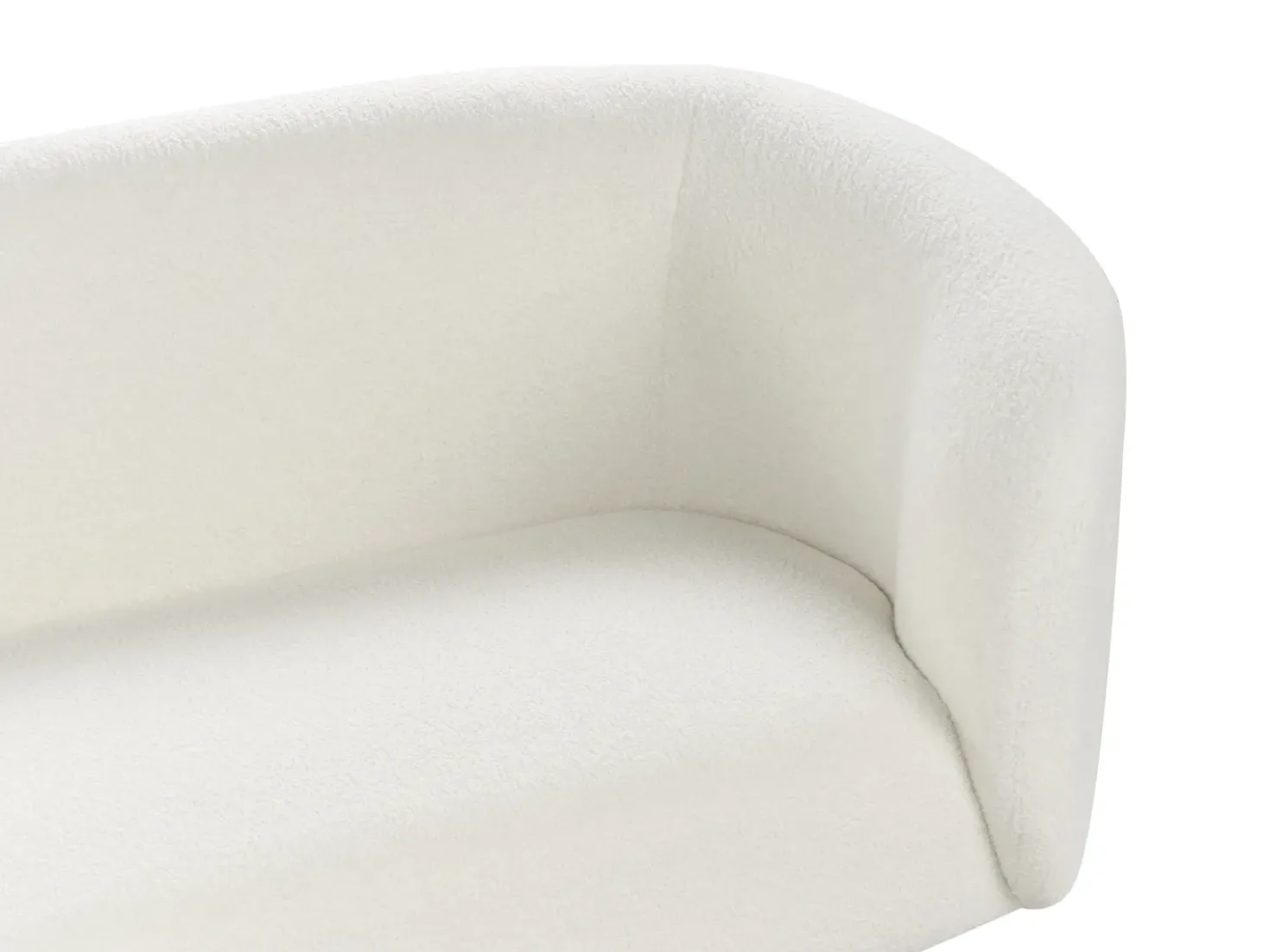Divano 3 posti LOEN Bouclé Bianco