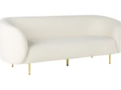 Divano 3 posti LOEN Bouclé Bianco