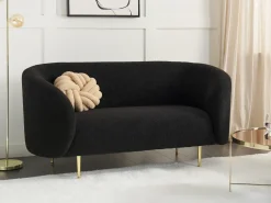 Divano 2 posti LOEN Bouclé Nero