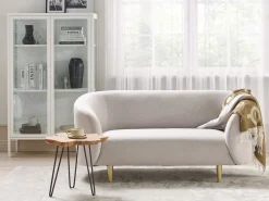 Divano 2 posti LOEN Tessuto Beige chiaro