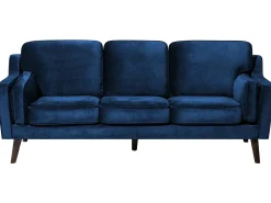 Divano 3 posti LOKKA Velluto Blu marino