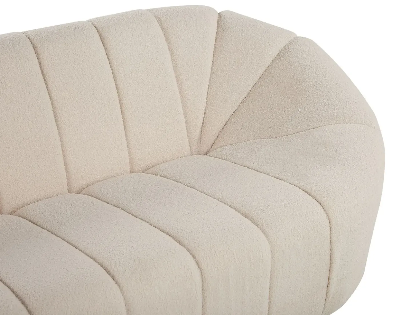 Divano 3 posti LOMMA Bouclé Bianco