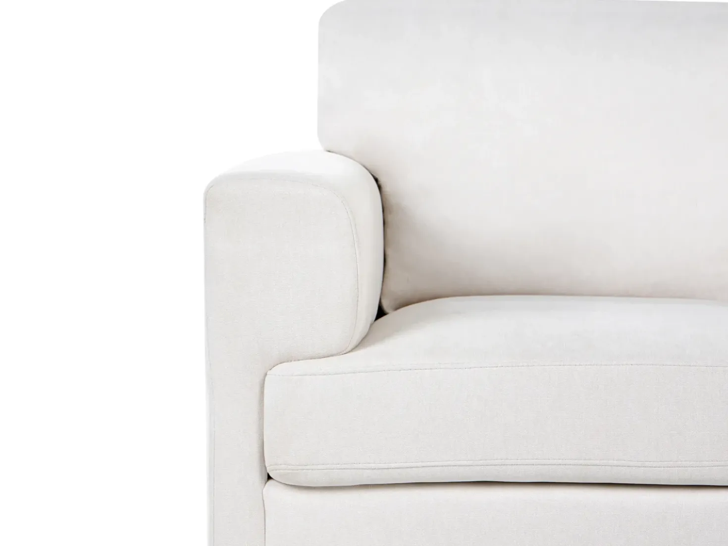 Divano 3 posti LOUSTO Tessuto Beige chiaro