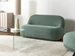 Divano 2 posti LOVBERG Tessuto Verde chiaro