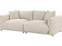 Divano 3 posti LUVOS Tessuto Beige chiaro