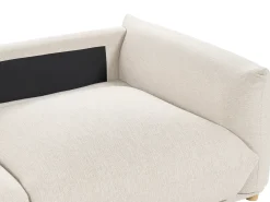 Divano 3 posti LUVOS Tessuto Beige chiaro