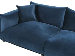 Divano 3 posti LUVOS Velluto Blu scuro