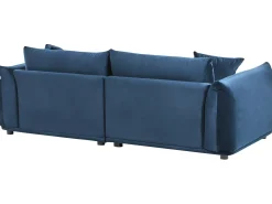 Divano 3 posti LUVOS Velluto Blu scuro