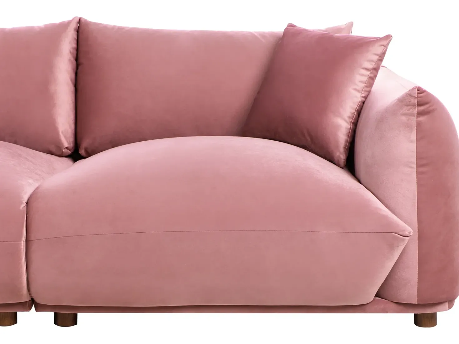 Divano 3 posti LUVOS Velluto Rosa