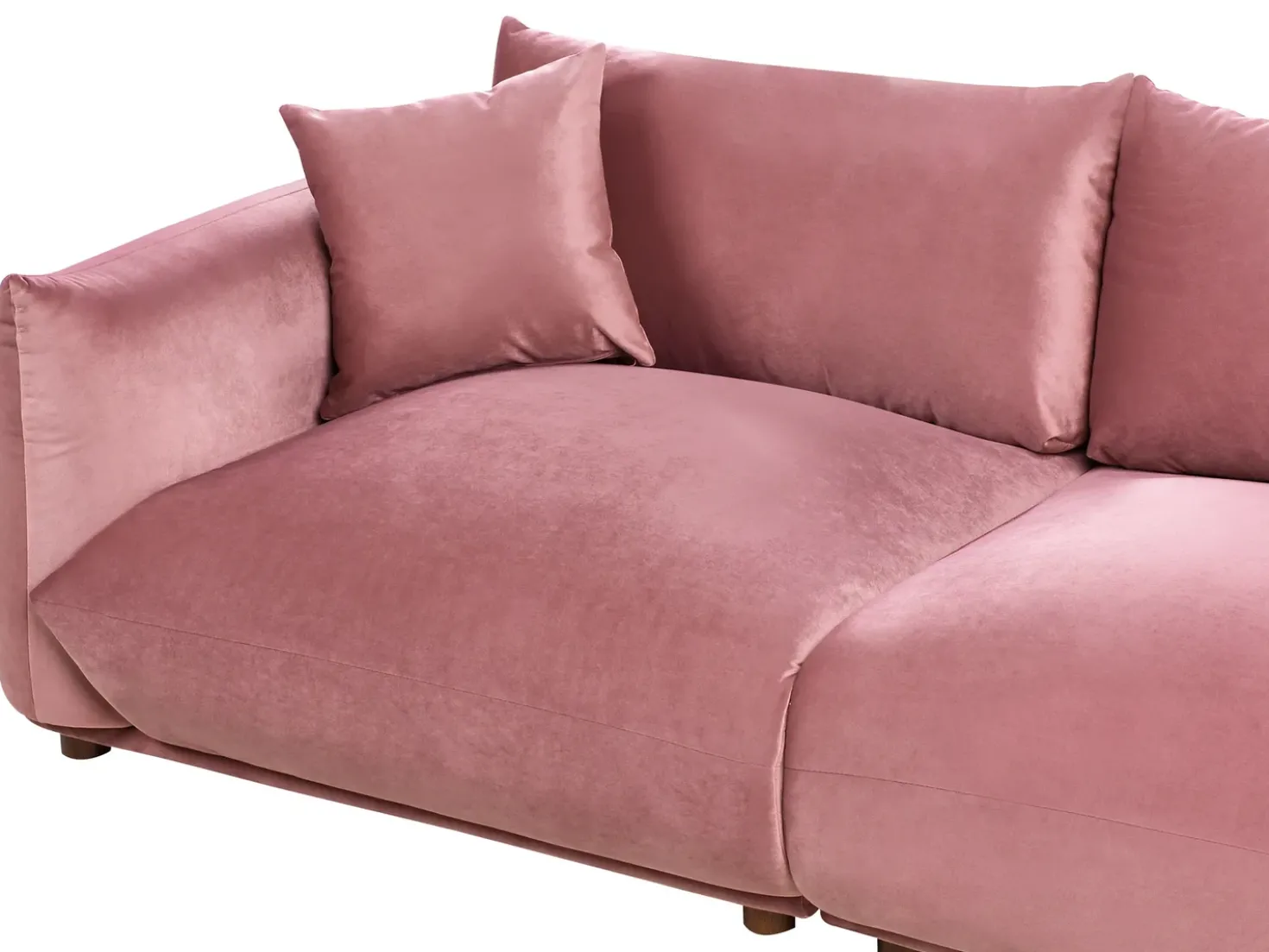 Divano 3 posti LUVOS Velluto Rosa