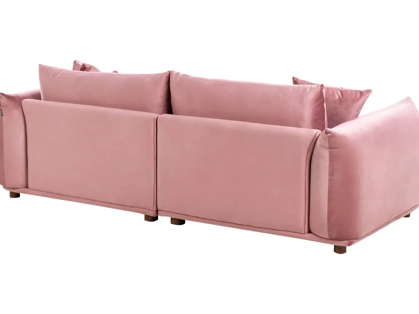Divano 3 posti LUVOS Velluto Rosa