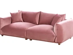 Divano 3 posti LUVOS Velluto Rosa