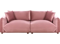 Divano 3 posti LUVOS Velluto Rosa