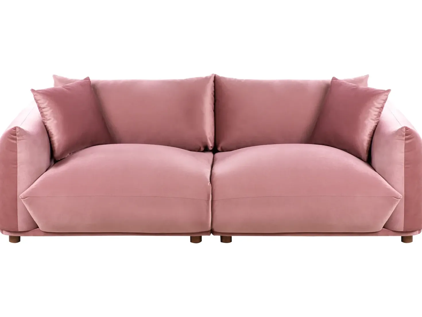 Divano 3 posti LUVOS Velluto Rosa