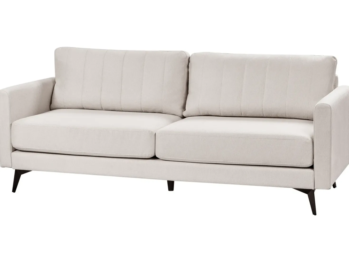 Divano 3 posti MALA Tessuto Beige chiaro