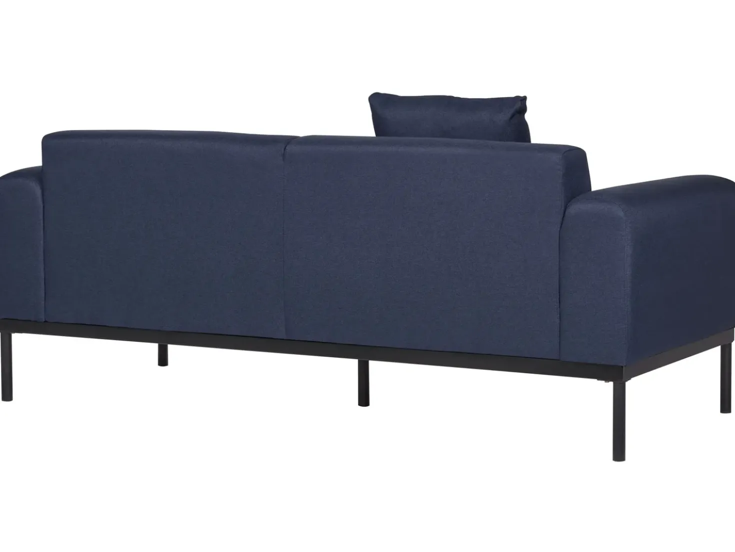 Divano 2 posti MALMOS Lino sintetico Blu scuro