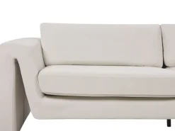 Divano 3 posti MAUNU Velluto Beige chiaro