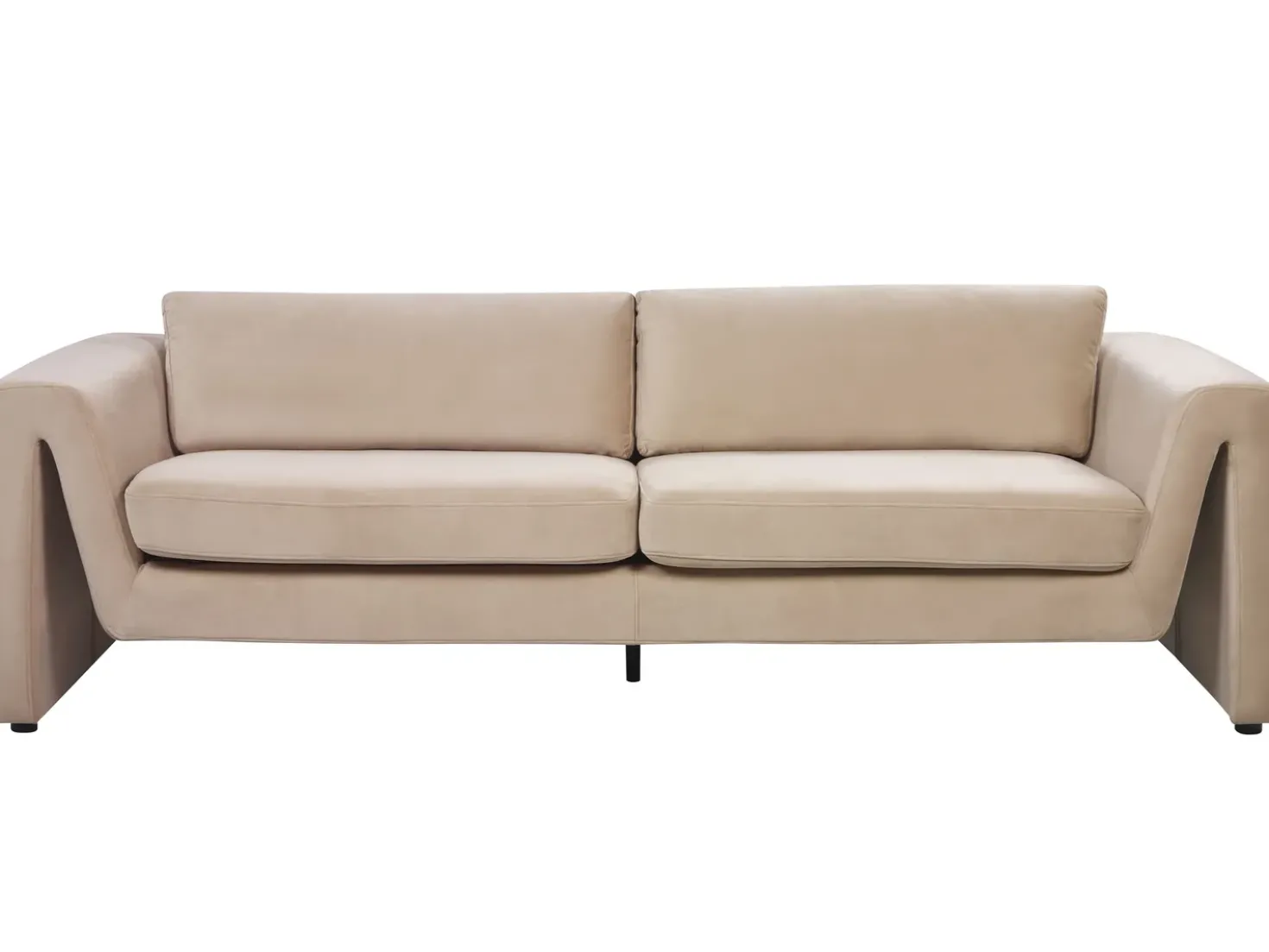 Divano 3 posti MAUNU Velluto Beige sabbia