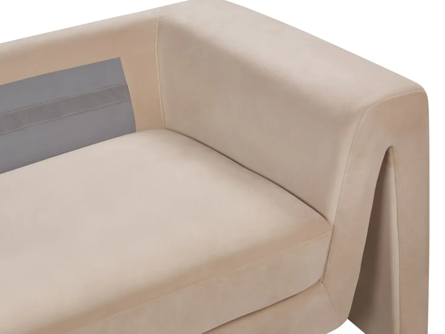 Divano 3 posti MAUNU Velluto Beige sabbia