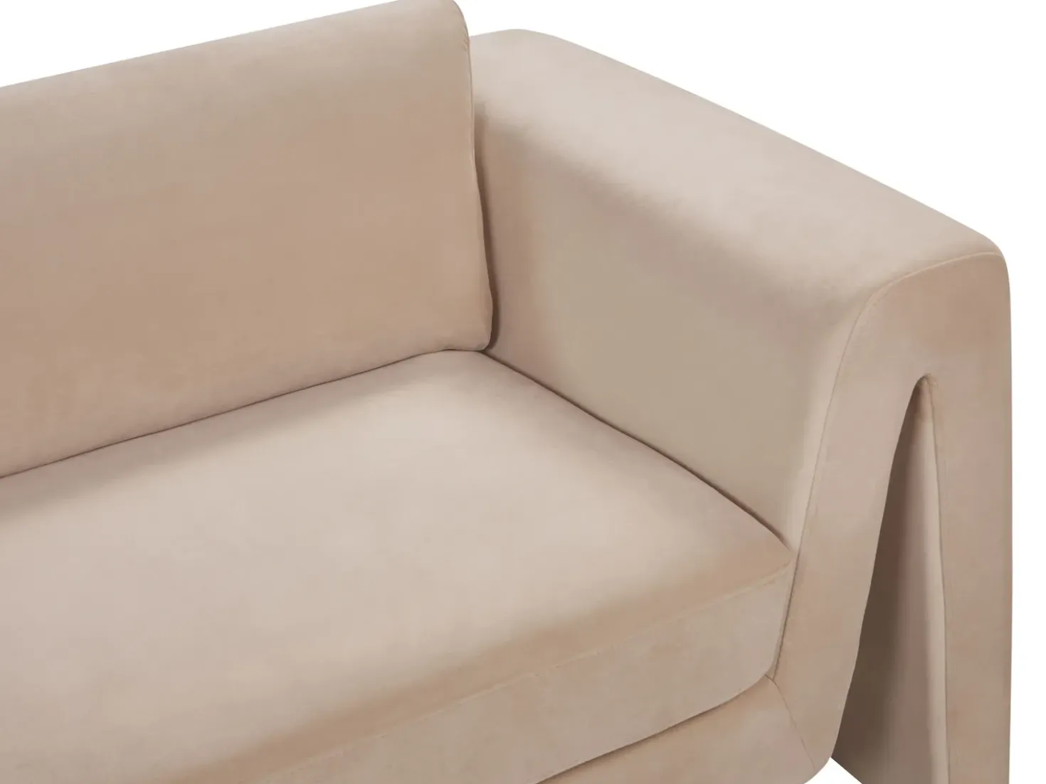 Divano 3 posti MAUNU Velluto Beige sabbia