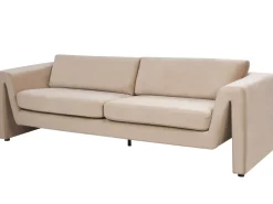 Divano 3 posti MAUNU Velluto Beige sabbia