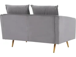 Divano 2 posti MAURA Velluto Grigio