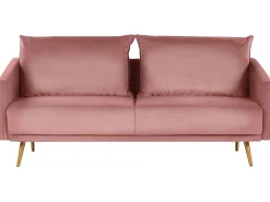 Divano 3 posti MAURA Velluto Rosa