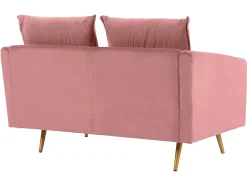 Divano 2 posti MAURA Velluto Rosa
