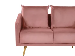 Divano 2 posti MAURA Velluto Rosa