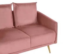 Divano 2 posti MAURA Velluto Rosa