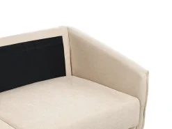 Divano 2 posti MAURA Velluto Beige