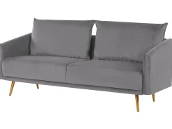 Divano 3 posti MAURA Velluto Grigio
