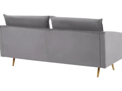 Divano 3 posti MAURA Velluto Grigio