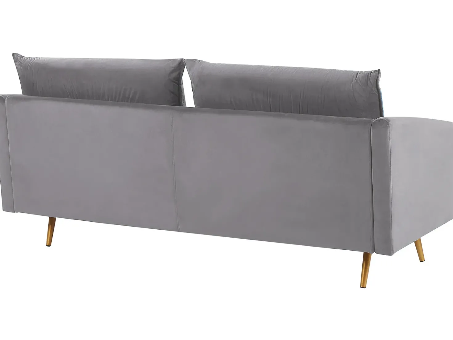 Divano 3 posti MAURA Velluto Grigio