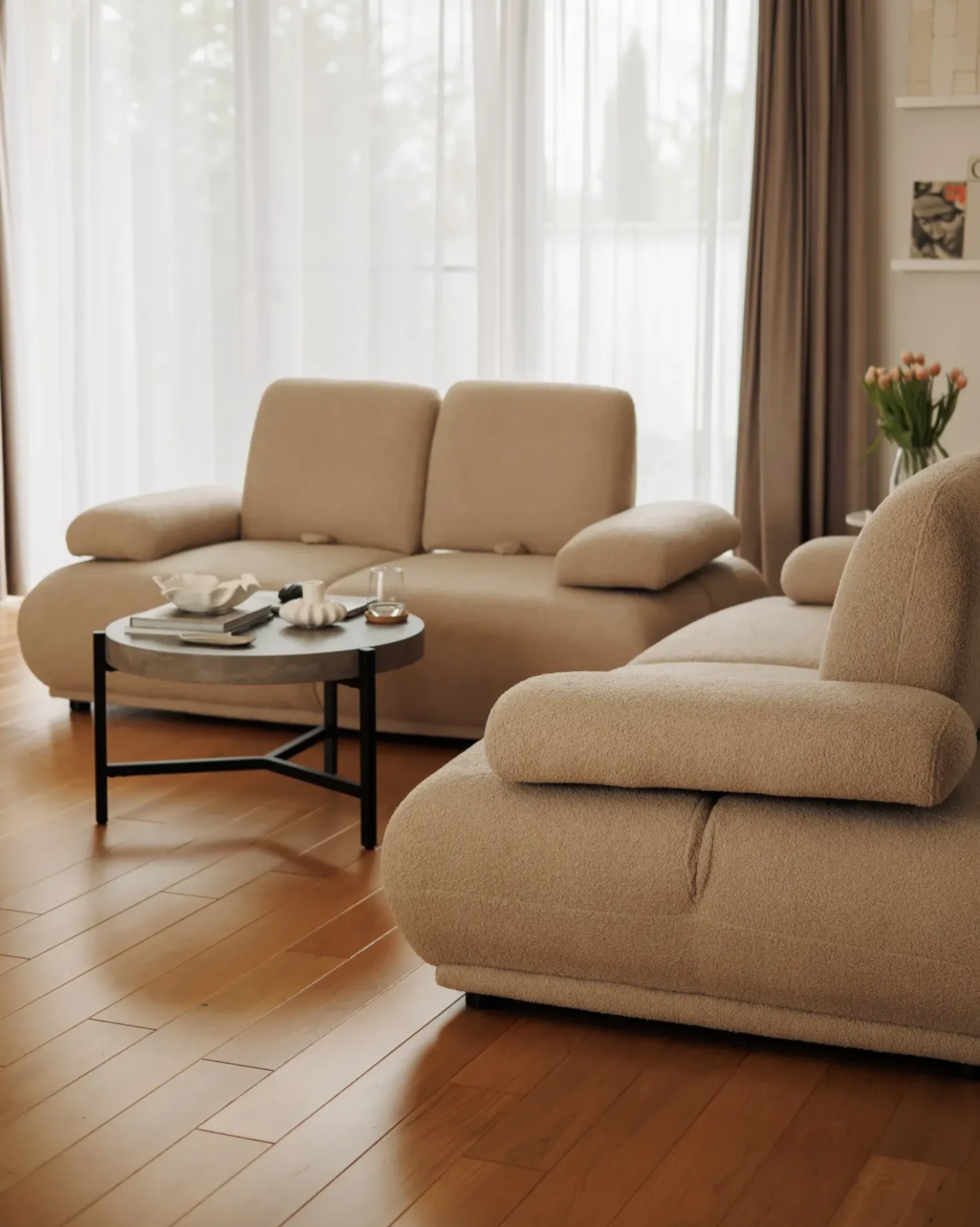 Divano 2 posti NACKA Bouclé Beige