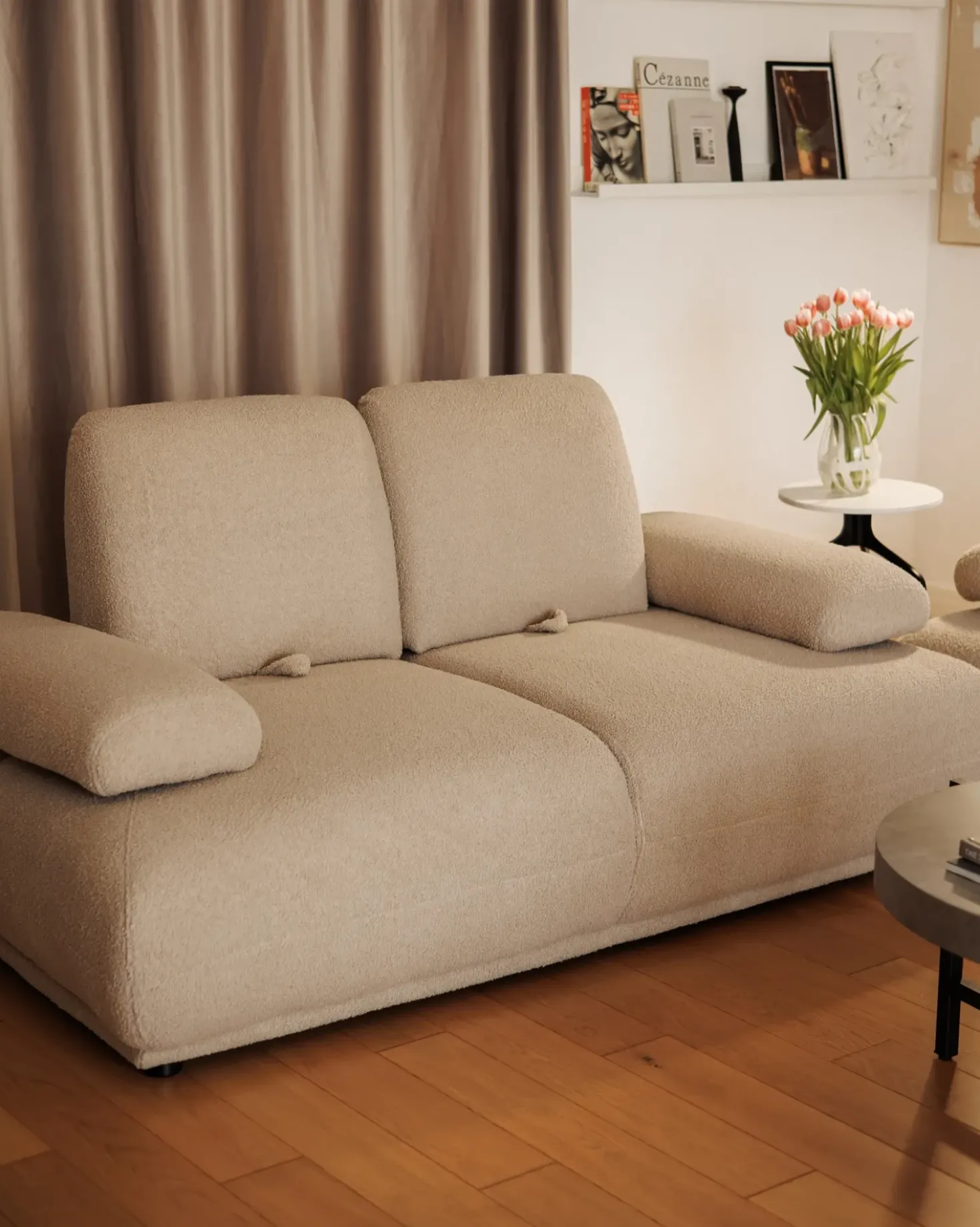 Divano 2 posti NACKA Bouclé Beige