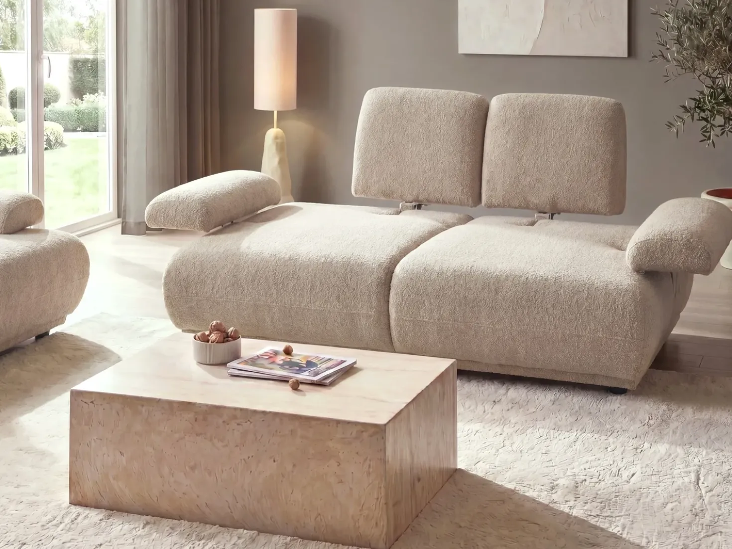 Divano 2 posti NACKA Bouclé Beige